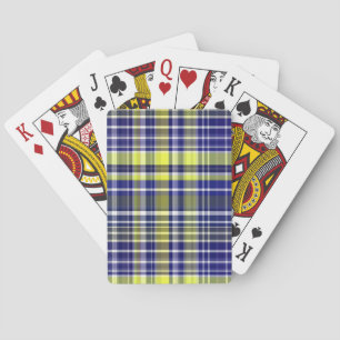 Ananas Navy Blue Weiße Preppy Madras Kariert Spielkarten