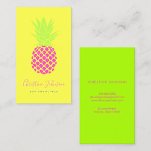 Ananas-Neon-Design Visitenkarte