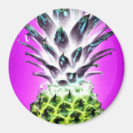 Ananas Neon farbenfrohe tropische Früchte Hawaii Magnet