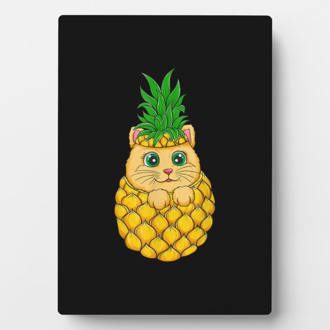Ananas | Niedlich Cat Lover | Sommerfruchtgeschenk Fotoplatte (Vorderseite)