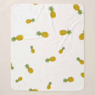 Ananas niedlicher nahtloser Muster Hintergrund. Vi Sherpadecke