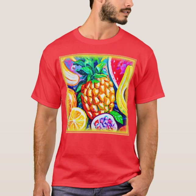 Ananas Orange Banana Fruits. Jetzt kaufen T-Shirt (Vorderseite)