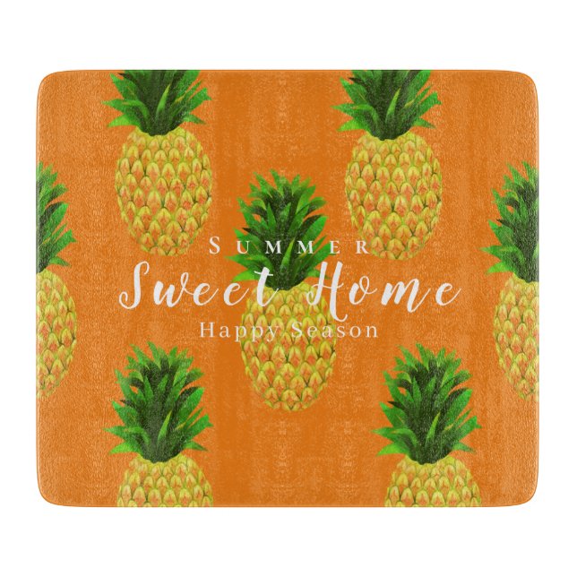 Ananas Orange Schneidebrett (Vorderseite)