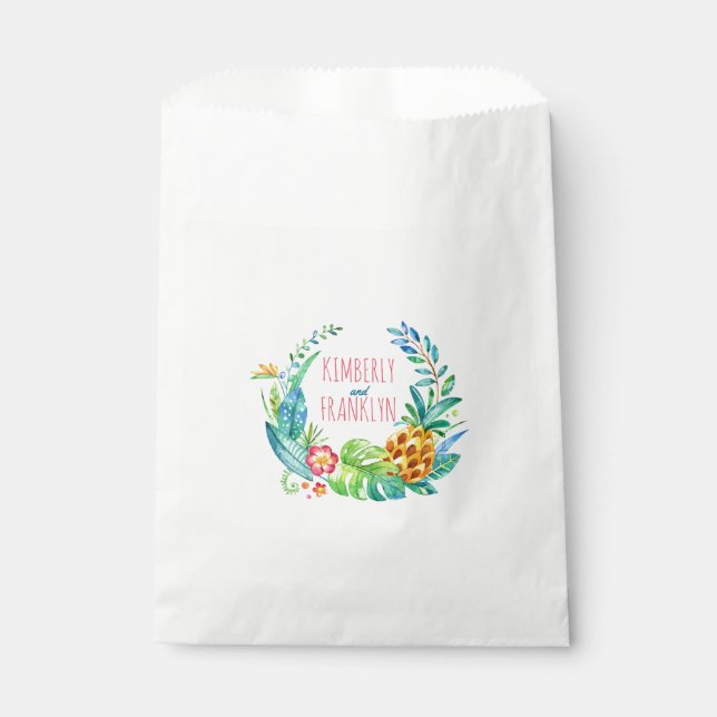 Ananas-Palmen Geschenktütchen (Vorderseite)