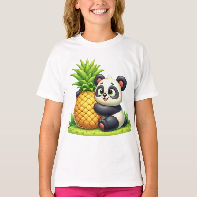 Ananas-Panda-Liebe T-Shirt (Vorderseite)