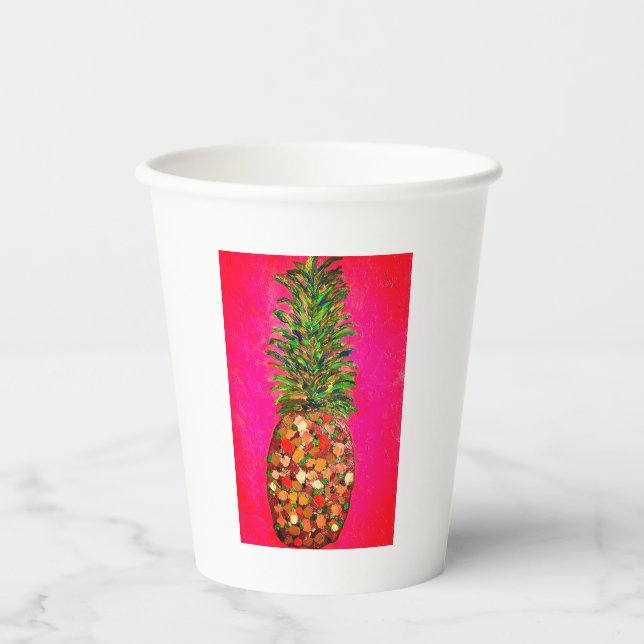 Ananas-Papier-Cup Pappbecher (Vorderseite)