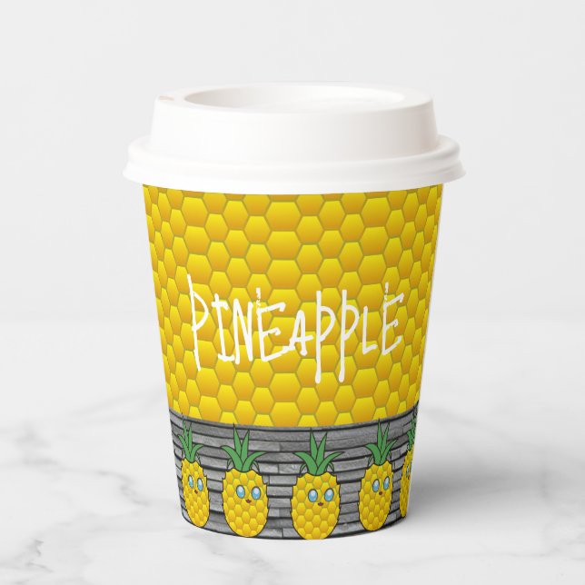 Ananas Pappbecher (Rückseite)
