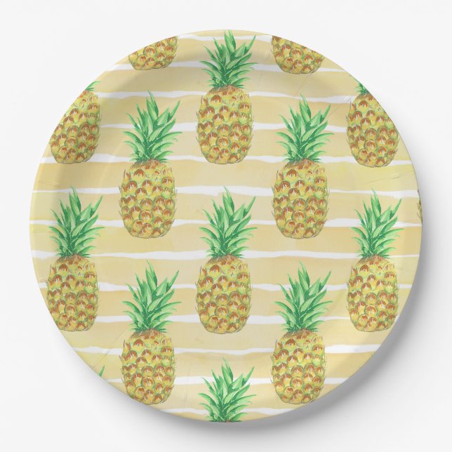 Ananas Pappteller (Vorderseite)