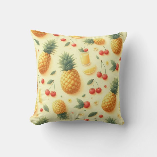 Ananas-Parade Kissen (Vorderseite)