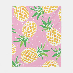 Ananas-Paradies: tropisches Muster Fleecedecke
