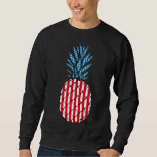 Ananas Patriotic Fruit American Flag 4. Jul Sweatshirt