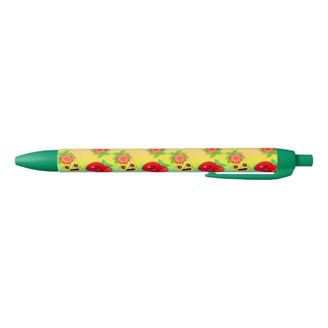 Ananas Pen Happy Apple Lächeln Motivation Spaß Kugelschreiber (Unterseite)