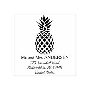 Ananas personalisierte tropische Hochzeits-Briefma Gummistempel