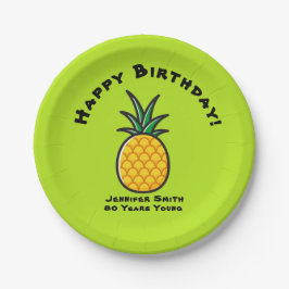 Ananas Personalisiertes tropisches Papier Teller P