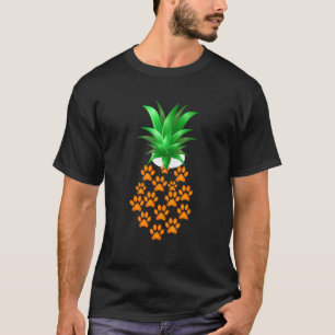 Ananas Pfotenabdrücke Süße Tier Hund Katze Sommer T-Shirt