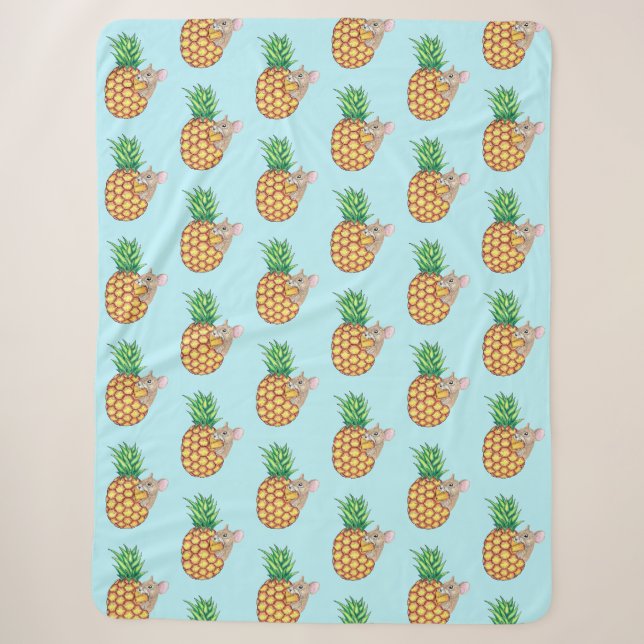 Ananas Pika nimmt einen Biss Sherpadecke (Vorderseite)