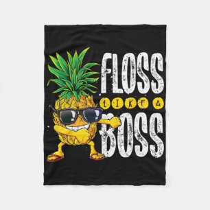 Ananas-Pilze blühen wie ein Boss T-Shirt Aloha Fleecedecke
