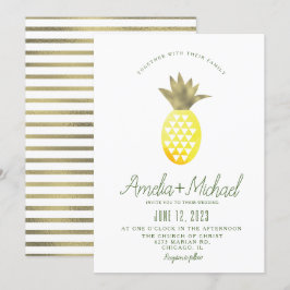 Ananas Pina Tropisches Imitat Hochzeit im Wasserba Einladung
