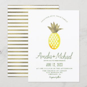 Ananas Pina Tropisches Imitat Hochzeit im Wasserba Einladung