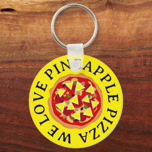 Ananas Pizza-Liebhaber Schlüsselanhänger Geschenk