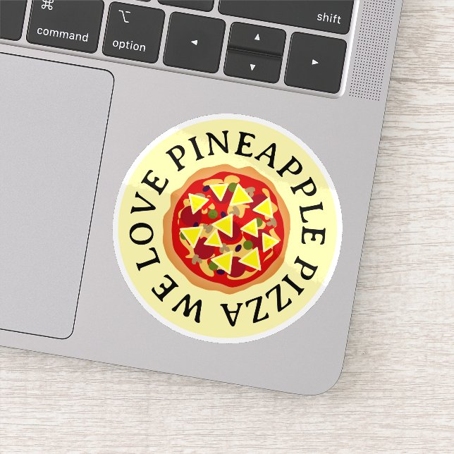 Ananas-Pizza-Liebhaber Vinyl-Aufkleber Aufkleber (Detail)