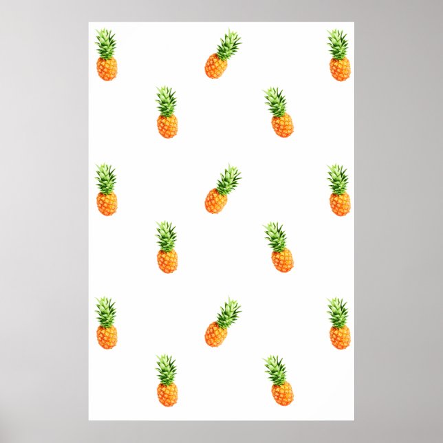 Ananas-Plakat, Muster, Ananas-Leinwand Poster (Vorne)