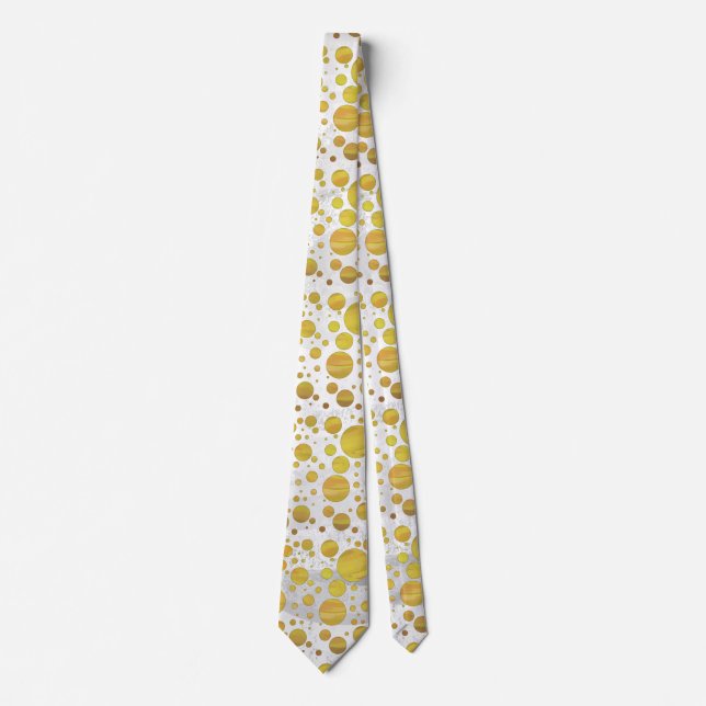 Ananas Polka Dot Pattern Krawatte (Vorderseite)