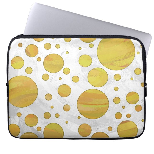 Ananas Polka Dot Pattern Laptopschutzhülle (Vorderseite)