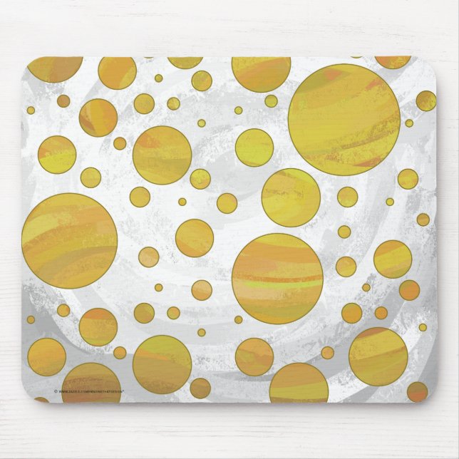 Ananas Polka Dot Pattern Mousepad (Vorne)