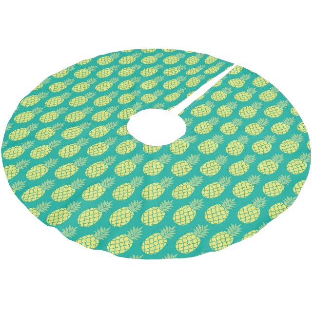 Ananas Polyester Weihnachtsbaumdecke (Schrägansicht)