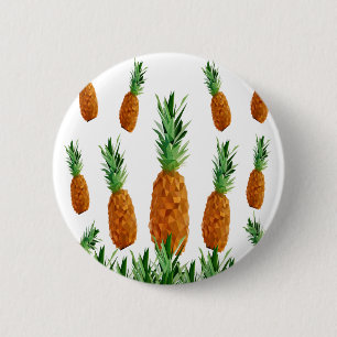 Ananas-Polygonmuster Button