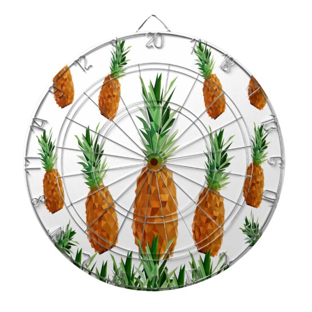 Ananas-Polygonmuster Dartscheibe (vorne)