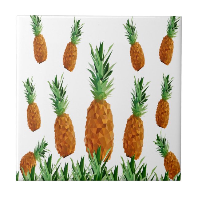 Ananas-Polygonmuster Fliese (Vorderseite)