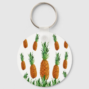 Ananas-Polygonmuster Schlüsselanhänger