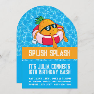 Ananas Pool Float, Pool Party Geburtstag Einladung