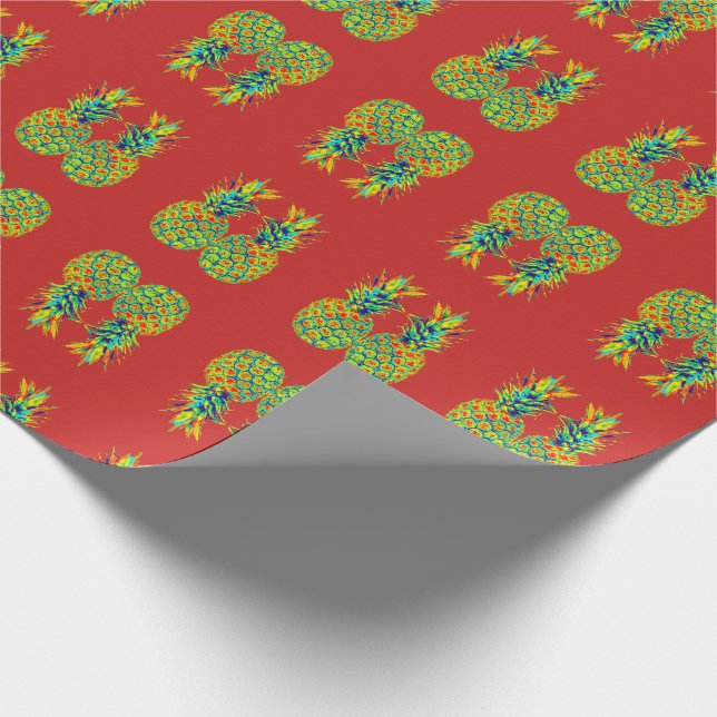 Ananas Pop Art Geschenkpapier (Ecke)