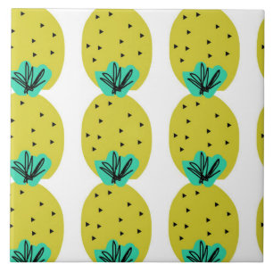 Ananas Pop Doodle Kunst Fliese