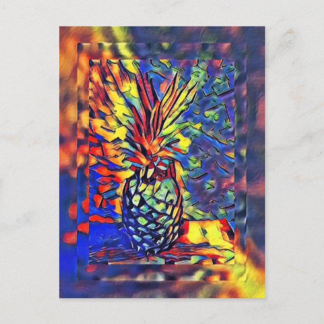 Ananas Postkarte (Vorderseite)