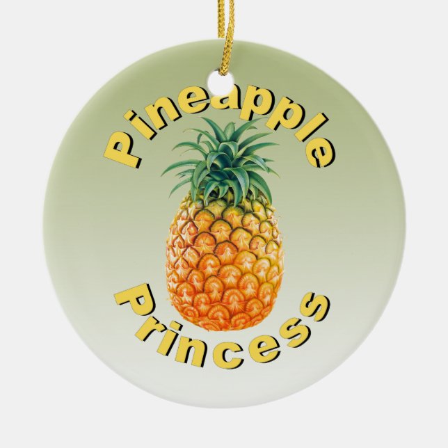 Ananas Princess Keramik Ornament (Vorne)