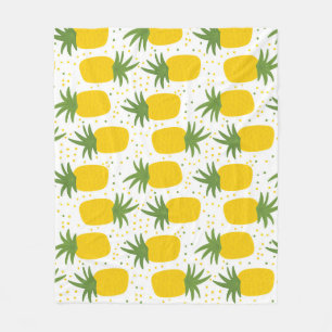 Ananas-Punkte: Sommerfruchtdesign Fleecedecke