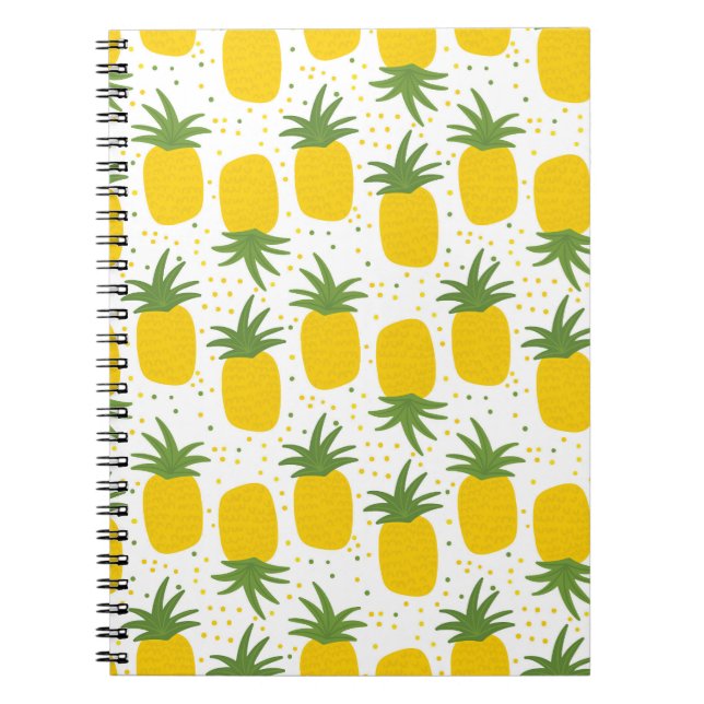 Ananas-Punkte: Sommerfruchtdesign Notizblock (Vorderseite)