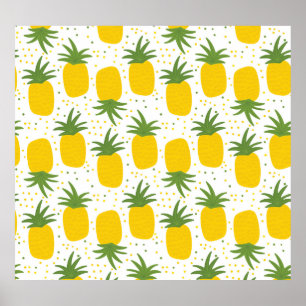 Ananas-Punkte: Sommerfruchtdesign Poster