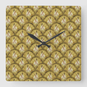 Ananas Quadratische Wanduhr