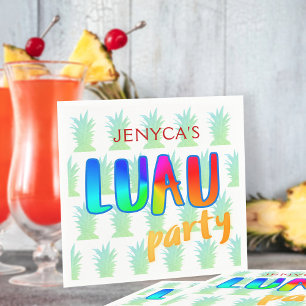 Ananas Rainbow Tiki Luau Party Serviette