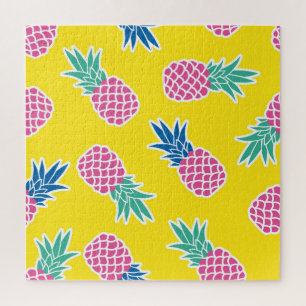 Ananas-Rausch: Heller Cartoon Vintag.