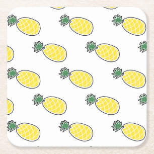 Ananas Rechteckiger Pappuntersetzer