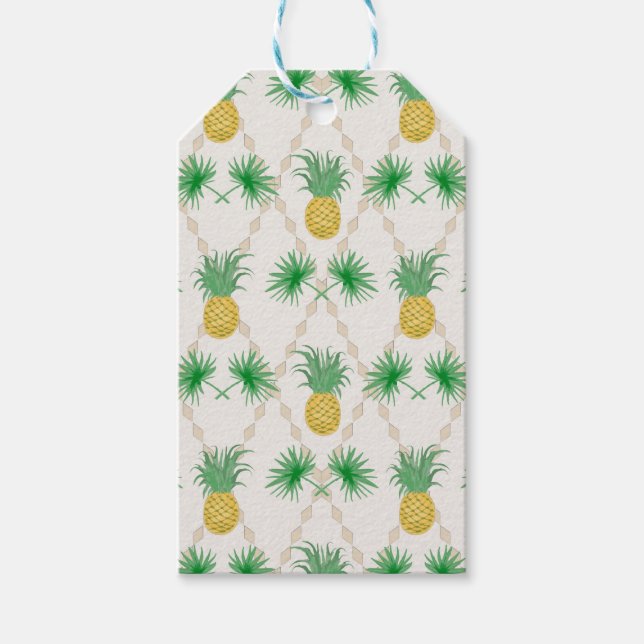 Ananas, Retro Geschenkanhänger (Vorderseite)