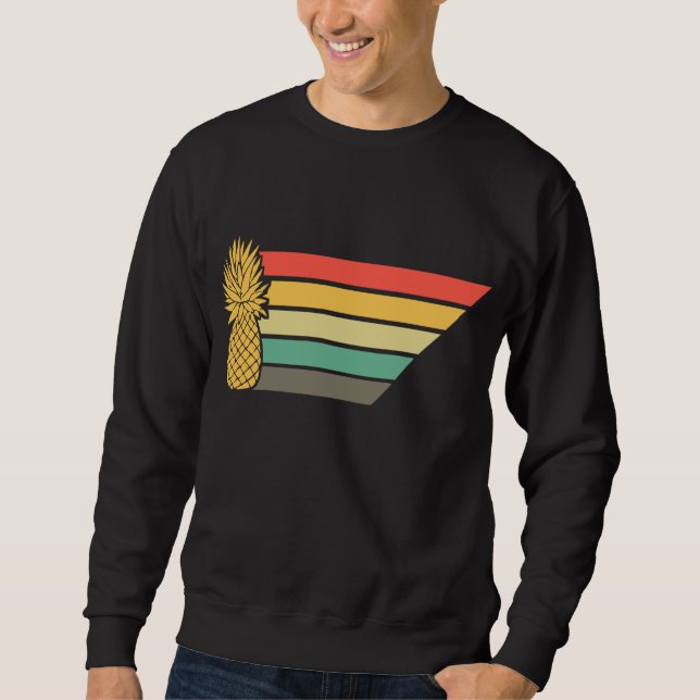Ananas Retro Obst Frucht Sweatshirt (Vorderseite)