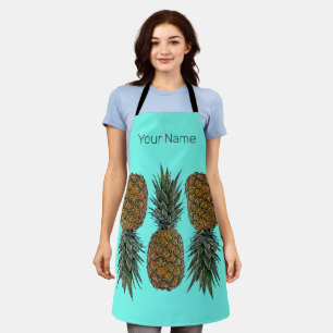 Ananas Retro Vegan und Vegetarisch Vintage Obst Schürze