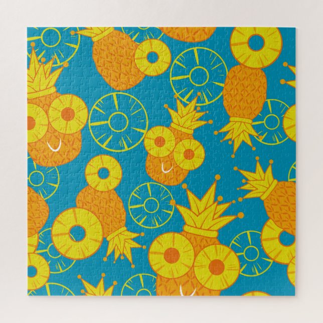 Ananas Rings: Doodle Cartoon Vintag. (Vertikal)